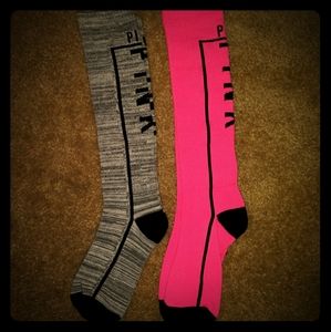 PINK Knee High Socks